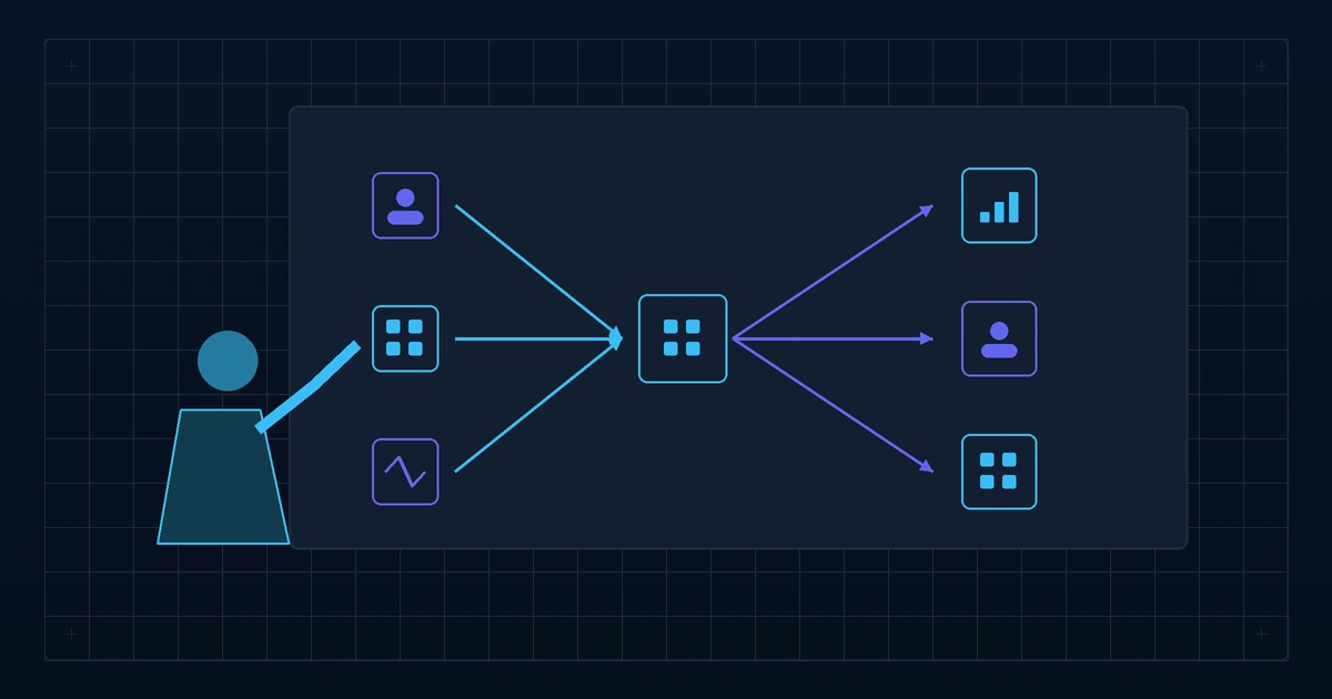 A CTO at a whiteboard drawing connections between business goals and technical systems